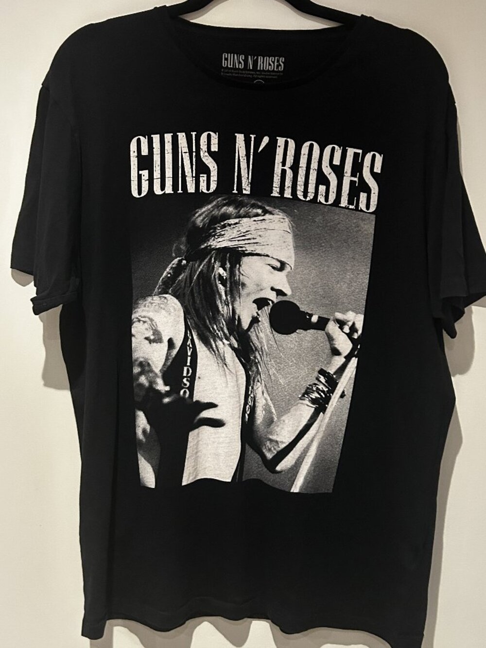 Guns N' Roses Axl Rose Graphic T-Shirt XL by Springfield Black Band Tee